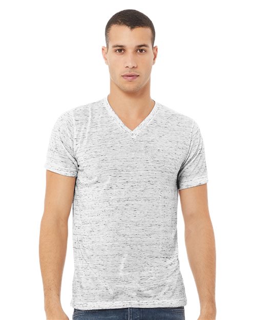 T-shirt à col en V en jersey texturé - 3655C