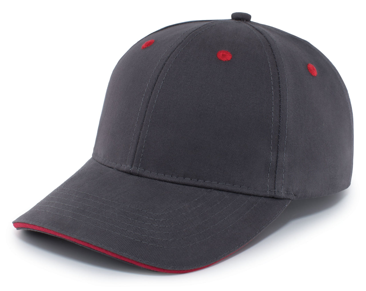 Brushed Twill Cap With Sandwich Bill - 121C