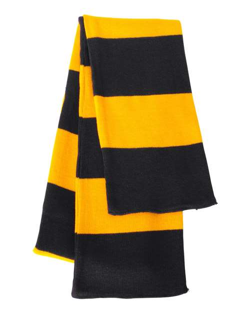 Rugby-Striped Knit Scarf - SP02