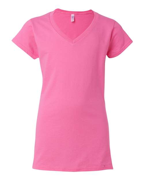 T-shirt à col en V Softstyle® pour femmes - 64V00L