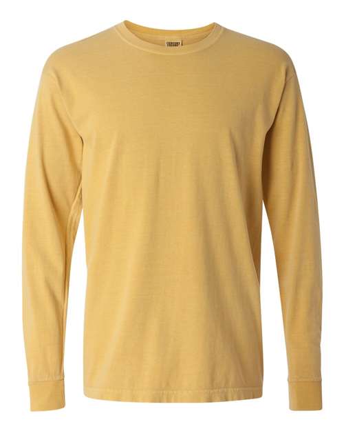 Garment-Dyed Heavyweight Long Sleeve T-Shirt (Oranges) - 6014