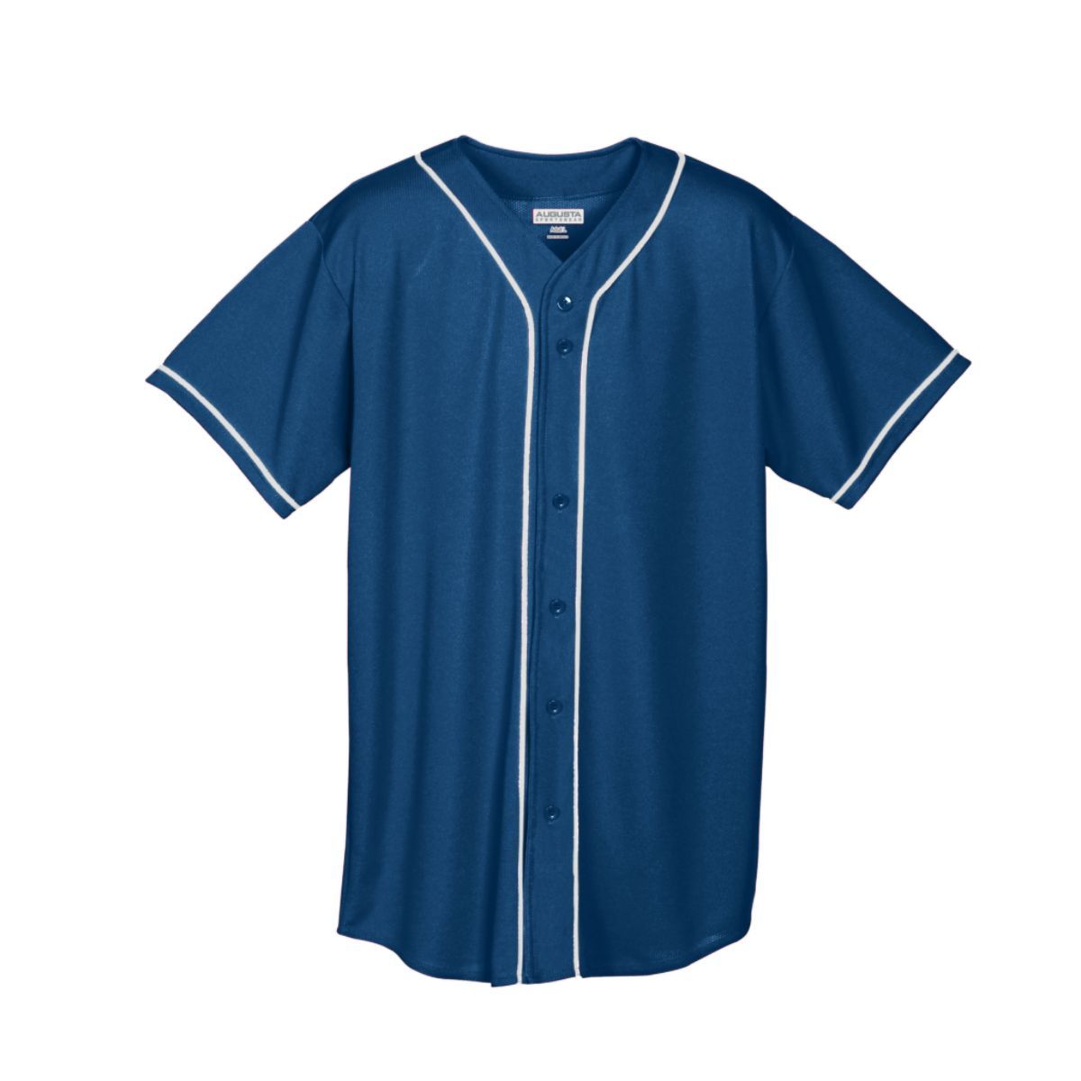 Wicking Mesh Button Front Jersey With Braid Trim - 593