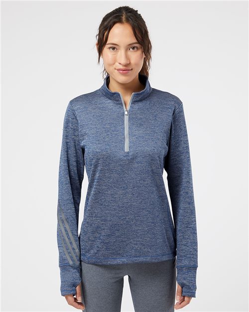 Women's Brushed Terry Heathered Quarter-Zip Pullover - A285R