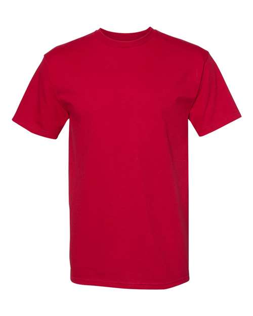 T-shirt unisexe en coton de poids moyen (rouges) - 1701A