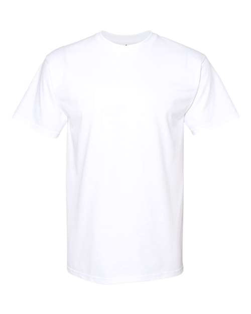 T-shirt unisexe en coton de poids moyen (Blancs) - 1701A