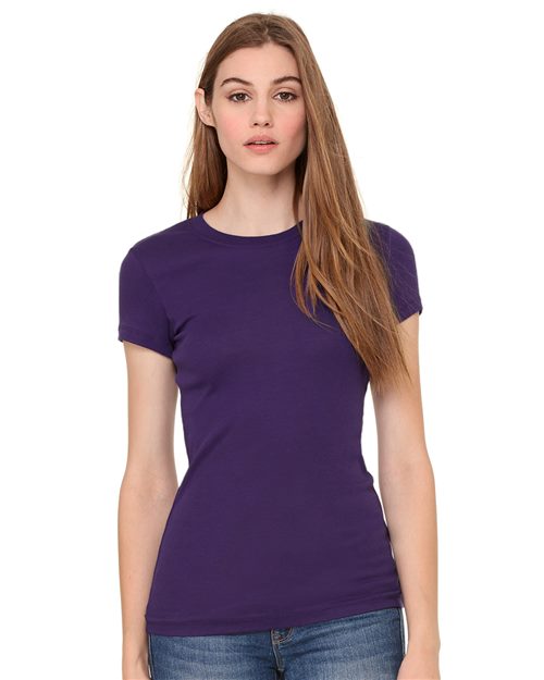 T-shirt côtelé transparent pour femmes - 8701