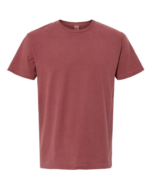 T-shirt teint en pièce vintage unisexe (rouges) - 6500MM