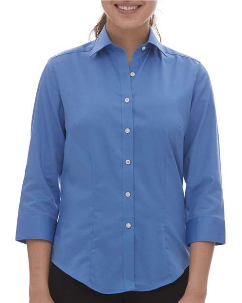 Chemise habillée en sergé à manches trois-quarts pour femme - 18CV527